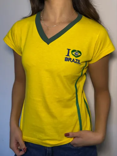 Blusa do Brasil Baby Look Nova 