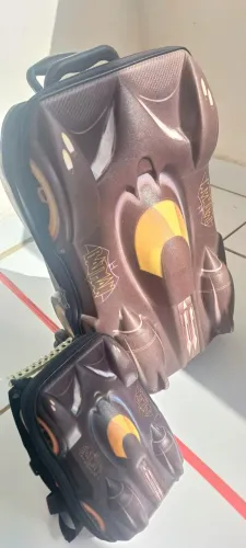 Mochila e lancheira escolar Batman 3d Preto