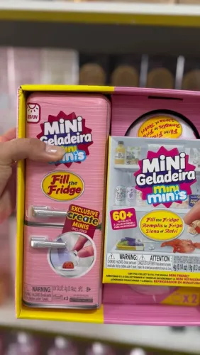 Mini Geladeira Mini Minis com Surpresas | Brinquedo Viral do Momento