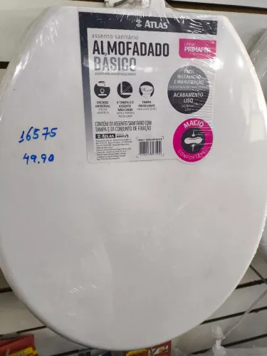 Assento Sanitário Almofadado Básico R$42,90 Pix 