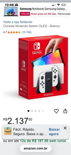 Nintendo switch OLED bem conservado!