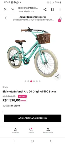 Bicicleta b twin 6 marchas semi nova