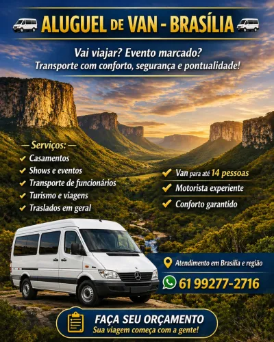 Aluguel de van com motorista 