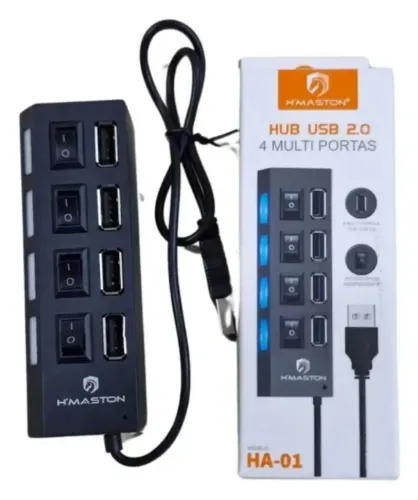 Hub USB 2.0 4 portas