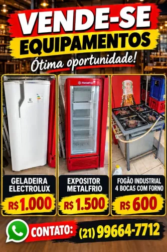Vendo, expositor, geladeira e fogão industrial 