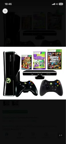 Xbox 360 Slim 4gb Preto Bom
