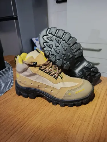 Bota Caterpillar Masculina Coturno Resistente Couro N40