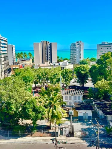 Apartamento nascente com 3 quartos e linda vista mar a 3 quadras da praia