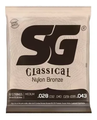 Encordoamento Sg Violão Nylon Bronze 65/35 .028 Medium 6682
