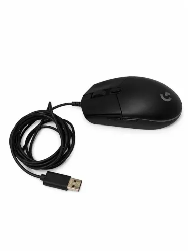 Mouse Gamer Logitech G203 LIGHTSYNC RGB, Efeito de Ondas de Cores, 6 Botões Programáveis e