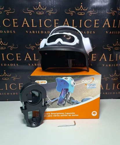 Suporte de celular para moto com proteção de chapéuzinho