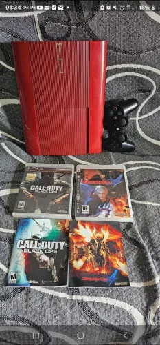 PS3 EDIÇÃO LIMITADA CONTROLE SIMILAR PODE VARIAR COR JOGO BRINDE CABOS INCLUSOS