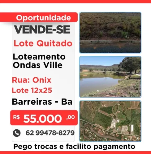 Vende-se lote quitado loteamento ondas ville