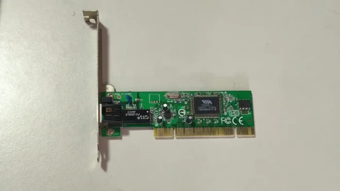 Placa de Rede PCI 10/100 VIA VT6105 Espelho Normal - PC Retrô