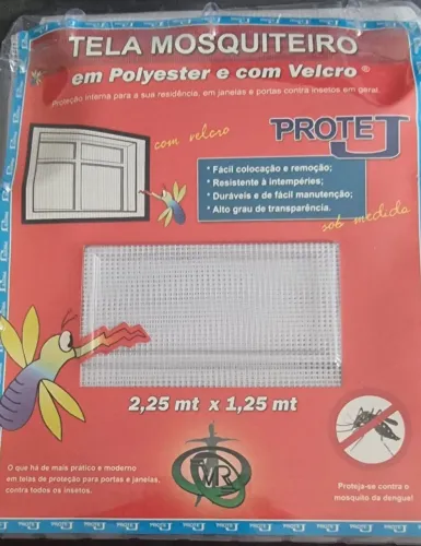 TELA MOSQUITEIRO EM POLIÉSTER E COM VELCRO - VÁRIAS MEDIDAS (LEIA A DESCRIÇÃO)