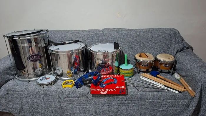 Kit Percussão / Instrumentos de Samba e Pagode (Luen, BM e Torelli)
