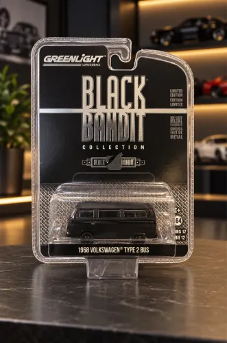 GreenLight 1968 Volkswagen Type 2 Bus - Black Bandit Collection Series 1:64 2015