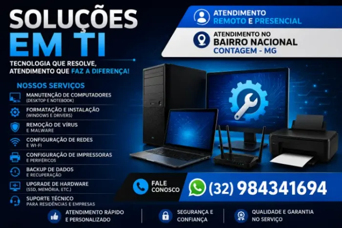 Suporte Técnico em Informática - Atendimento Remoto e Presencial