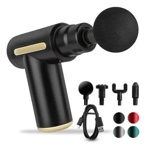 Massageador S/ Fio Gun Elétrica Profissional Muscular Portátil Fisioterapia Miofascial+ace