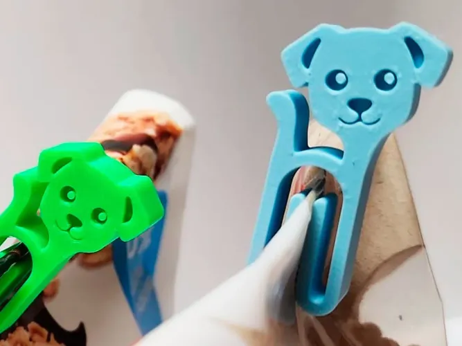 Mini Clipe de Cachorro - Fecha sacolas embalagens envelopes facilmente