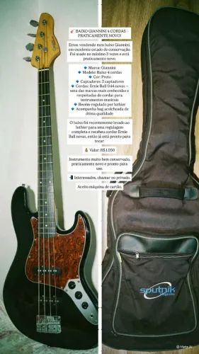 ? BAIXO GIANNINI 4 CORDAS - PRATICAMENTE NOVO!