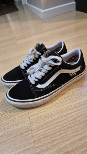 Tênis Vans Skate Old Skool Preto/Branco - Tamanho 39 (Original Linha Pro)