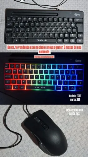 MOUSE E TECLADO GAMER
