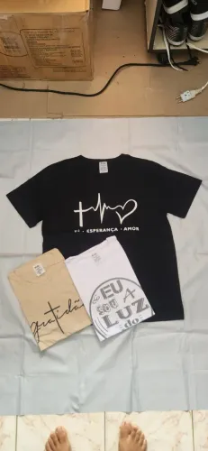 Camiseta 100% algodão Fio penteado 30/1