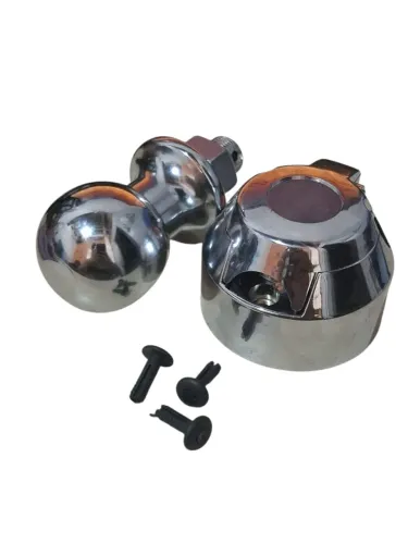 Kit Bola Tomada Acabamento Para Engates Rabicho Cromados
