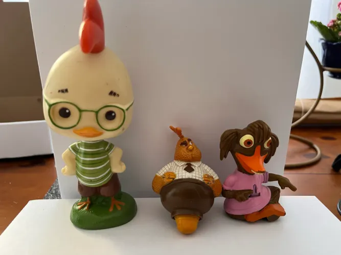 Brinquedos Antigos O Galinho Chicken Little Disney - Lote Com 3