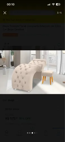 Maca Estética Facial Compacta Extensão de Cílios Cor Bege Oniplast