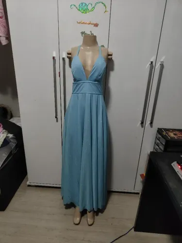 Vestido de Festa Azul Serenity | Debutante | Casamento | Usado