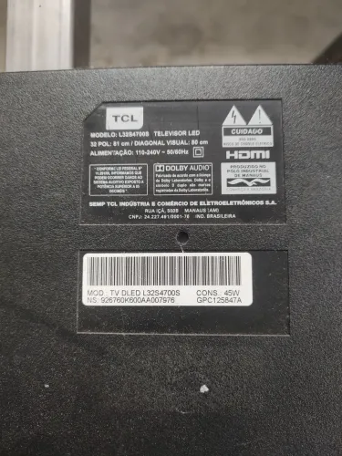 Placa principal tv smart TCL 32 polegadas 