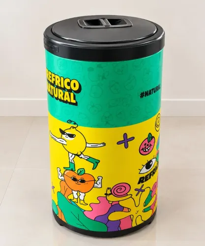 Cooler Redondo c/ Rodinhas - 85 latas