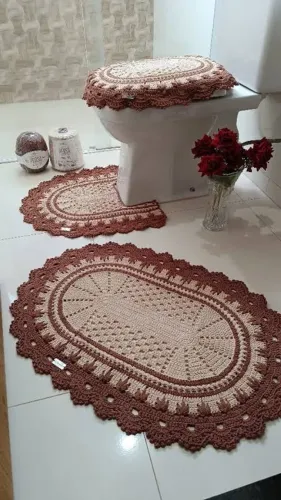 Jogo de Banheiro Crochê 