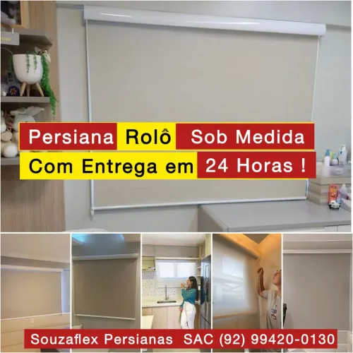 Cortina Rolô em 24horas instalada sob medida