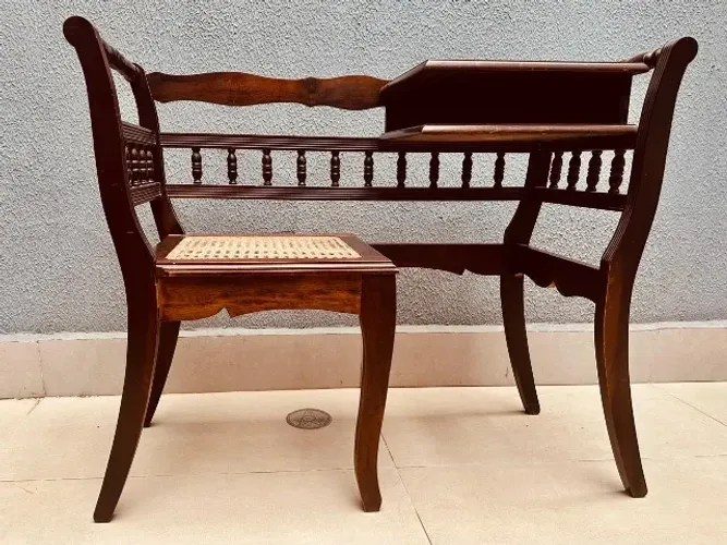 Títulos que atraem mais cliques  1? Mesinha Telefônica Retrô em Madeira Nobre - Vintage C