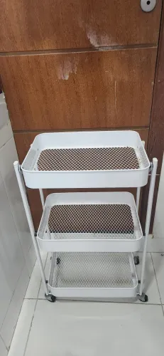 Carrinho de Metal Branco