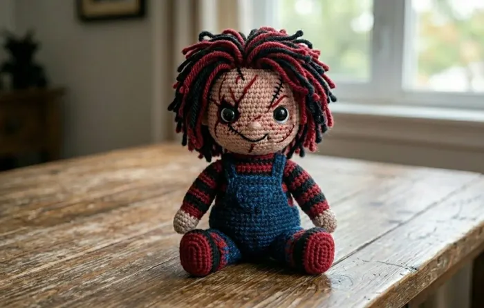 Boneco [Chucky/Annabelle] em Crochê - Terror Colecionável