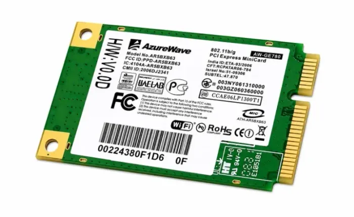 Placa de Rede Wi-Fi Notebook AzureWave AR5BXB63 AW-GE780 Mini PCI Express PCIe