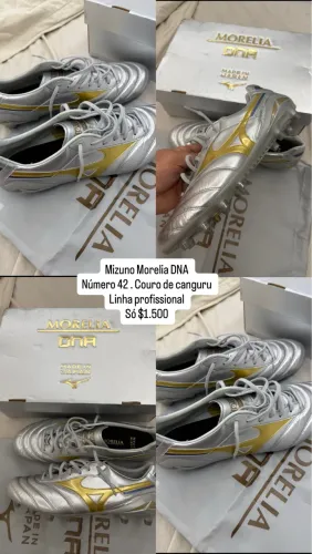 Chuteira Mizuno Morelia DNA couro de canguru