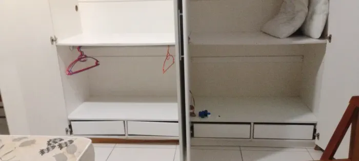 Guarda roupa MDF branco casal grande