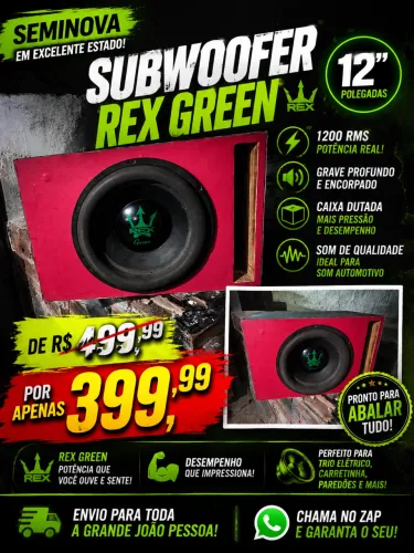 Subwoofer de 12 1200RMS pra vender hoje!