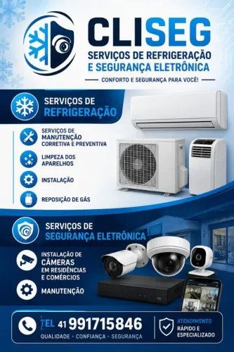 Serviços de climatização e de segurança eletronica 