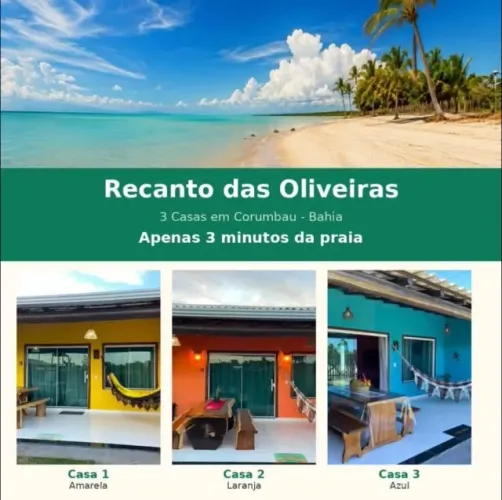 Casa em Corumbau Prado BA - Ponta de Corumbau - Recanto das Oliveiras - 2 quartos