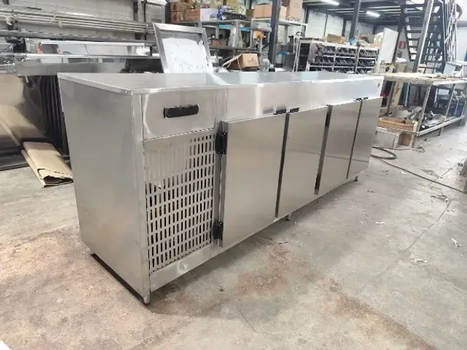 Balcão Refrigerado 2850mm 5 Portas Inox Alta Capacidade