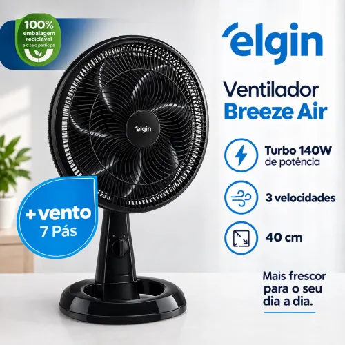 Ventilador de Mesa 40cm Turbo Silencioso Novo Na Caixa