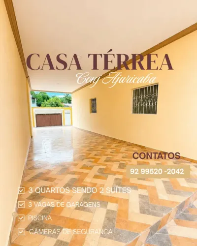 Casa TÉRREA - 3 Quartos - Piscina - Circuito de Câmeras e Aceita Financiamento