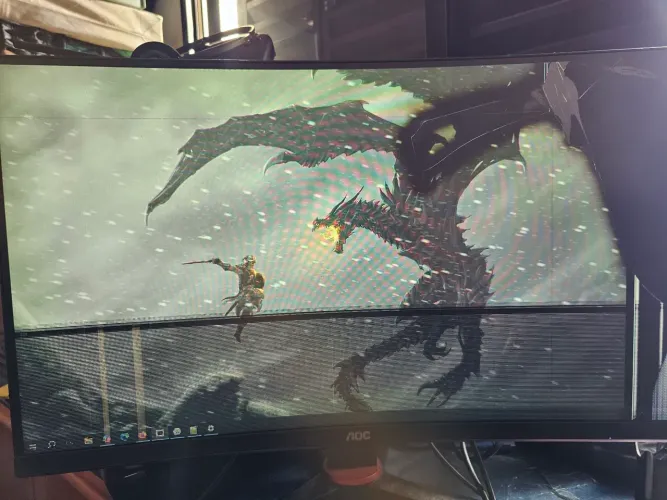 Monitor AOC 27 Modelo c27g2ze com avarias l