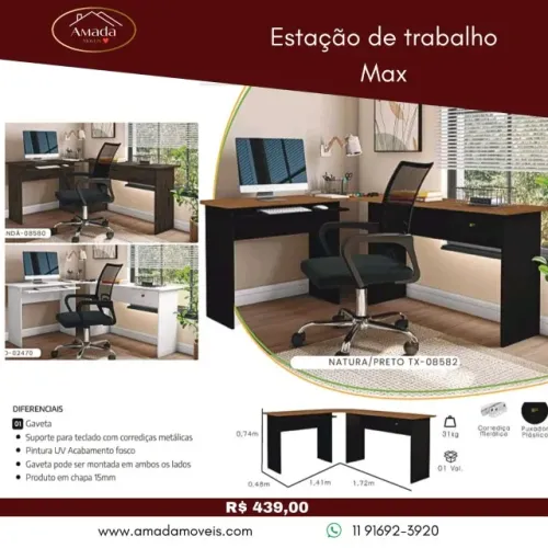 Estação de trabalho Max, a pronta entrega 